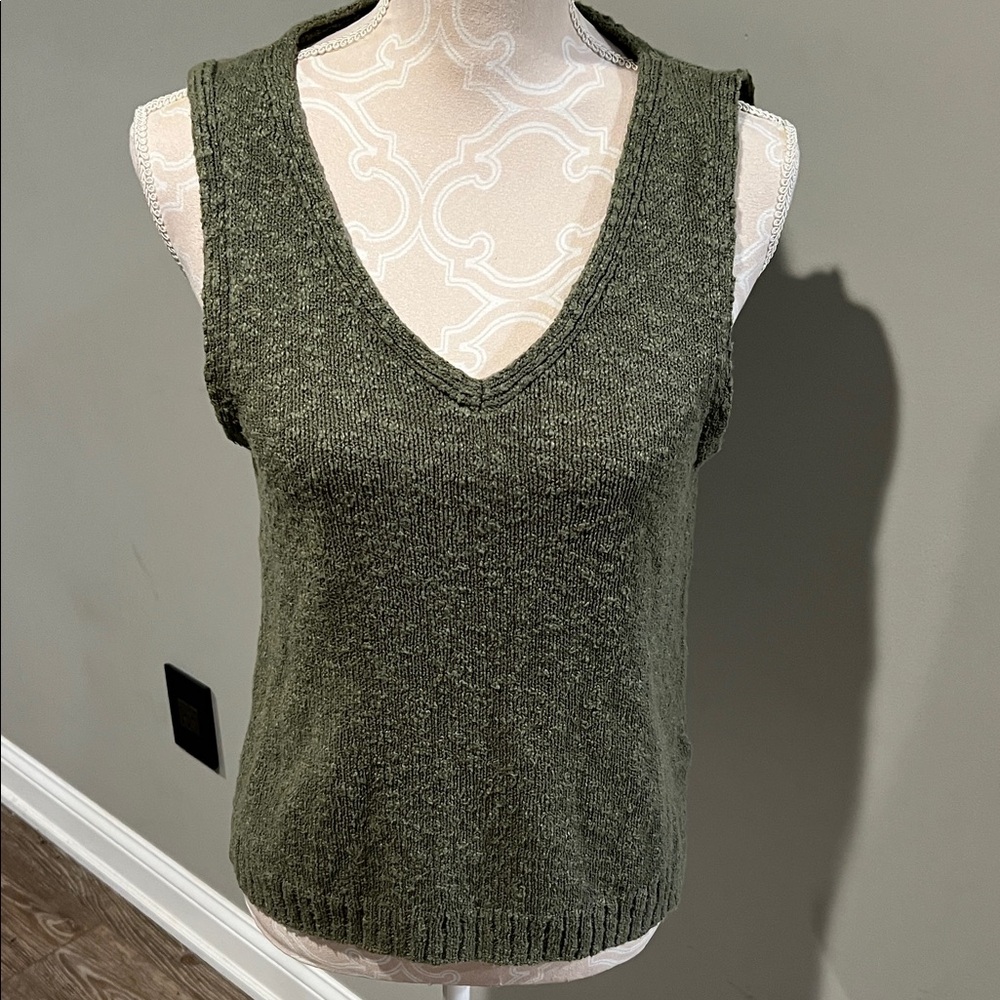 J. Crew Forest Green Knit Tank Top